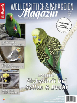 Magazincover mit einem Bild von einem Wellensittich vom Fotografen Oliver Giel