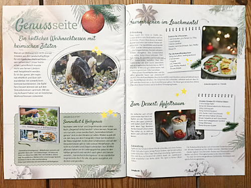 Foodfotograf Oliver Giel aus Hassfurt hat eine Doppelseite für ein Magazin mit weihnachtlichen Rezepten fotografiert