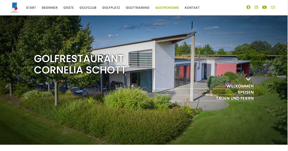 Architekturfotos vom Werbefotografen aus Schweinfurt vom Vereinsheim des Golfclub
