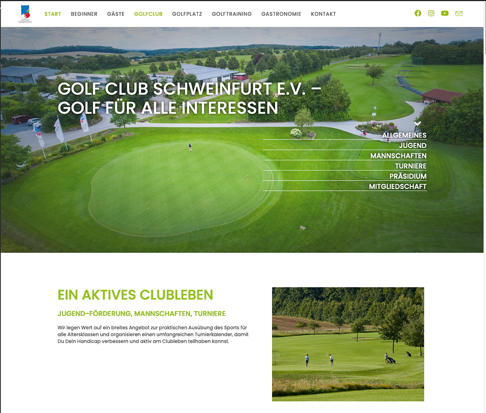 Werbefotograf aus Schweinfurt macht Landschaftsaufnahmen vom Vereinsgelände des Golfclub